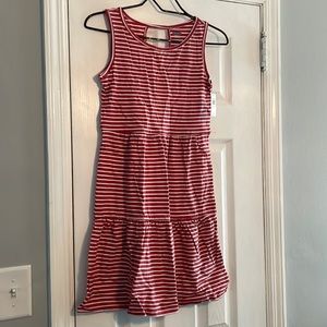 NWT Old Navy XL Dark pink and white striped tiered sleeveless dress